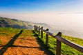 Picturesque green hills in California