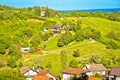 Picturesque green hills of Plesivica view Royalty Free Stock Photo