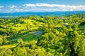 Picturesque green hills of Plesivica view Royalty Free Stock Photo