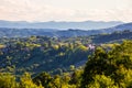 Picturesque green hills view from Plesivica mountain Royalty Free Stock Photo