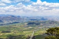 Picturesque green hilly valley near Enna city, Sicily, Italy