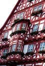 Picturesque half-timbered house with bay windows in Miltenberg, Germany Royalty Free Stock Photo