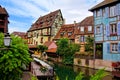 Picturesque half timbered houses of Colmar, Alsace, France Royalty Free Stock Photo