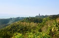 Highlands of Northern Thailand. Picturesque haze valley of the Kok River Royalty Free Stock Photo