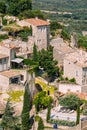 Picturesque hill top village of Gordes in Provence, France. Old Royalty Free Stock Photo