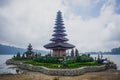 Picturesque Hindu temple Ulun Danu Beratan on the lake