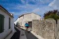 Picturesque houses in the city of Portes en Re on the Island of Re in the west of France