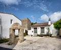 Picturesque houses in the city of Portes en Re on the Island of Re in the west of France