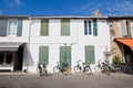 Picturesque houses in the city of Portes en Re on the Island of Re in the west of France