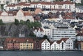 Picturesque Houses On Mountain Slope In Bergen, Norway Royalty Free Stock Photo