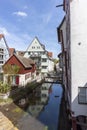 Picturesque houses in Ulm\'s Fishermen\'s Quarter