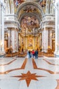 Picturesque interior of church of St. Ignatius of Loyola at Campus Martius