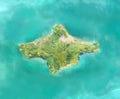 Picturesque island aerial