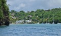 The picturesque island of Saint Lucia in West indies Royalty Free Stock Photo