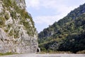 A picturesque journey along the roads of Montenegro among rocks