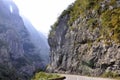 A picturesque journey along the roads of Montenegro among rocks