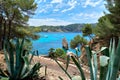 Picturesque landscape bright colors Cala en Cranc of Mallorca, Spain Royalty Free Stock Photo