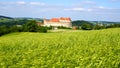 Picturesque landscape with castle Harburg. Royalty Free Stock Photo
