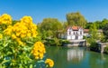 Picturesque landscape of the Charente River at Cognac, France