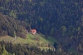 Picturesque landscape of a European secluded country house in a forest of Schwarzwald, Germany