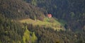 Picturesque landscape of a European secluded country house in a forest of Schwarzwald, Germany