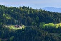 Picturesque landscape of a European secluded country house in a forest of Schwarzwald, Germany