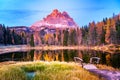 Picturesque landscape with famous lake Antorno