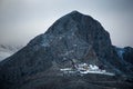 Picturesque landscape featuring the Lama Temples on the mountain of Shannan City, Tibet, China Royalty Free Stock Photo