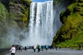 Picturesque landscape with green nature in Iceland during summer