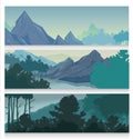 Picturesque Landscape Horizontal Banners