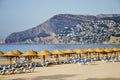 Picturesque landscape of sandy beach in Calpe, Spain