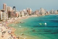 Picturesque landscape of sandy beach in Calpe, Spain