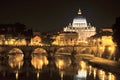 Picturesque landscape of St. Peters Basilica over Tiber in Rome, Italy Royalty Free Stock Photo