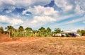 Picturesque landscape Valley Vinales village Pinar del Rio Cuba Latin America mountains field cloud