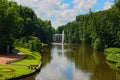 Picturesque landscape view of Arboretum Sofiyivsky Park in Uman