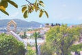 The picturesque landscape. View of the city from the fortress in the old bar, Montenegro.