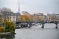 Picturesque landscape view of Paris city in Autumn season Royalty Free Stock Photo