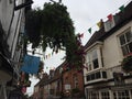 Picturesque Lincoln street filled with people