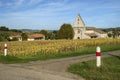 The picturesque little church in the hamlet of Lieu dit Saint Leger near Tournon d`Agenais Royalty Free Stock Photo