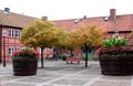 Picturesque little square in Ystad, Sweden