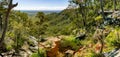 A picturesque lookout over the waterfall in Blackdown Tableland National Park, Queensland, Australia