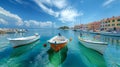 Picturesque Marina View in Piran With Boats and Clear Blue Sky Royalty Free Stock Photo