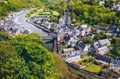 The picturesque medieval port of Dinan on the Rance Estuary, Brittany (Bretagne), France Royalty Free Stock Photo