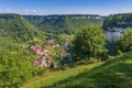 Picturesque medieval village Chateau-Chalon Royalty Free Stock Photo