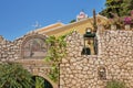 Monastery Mirtiotissas on the western Corfu island coast, Greece Royalty Free Stock Photo