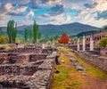 Picturesque morning cityscape of Bitola town, North Macedonia, Europe.