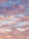 Picturesque morning sky with red and purple clouds, vertical format Royalty Free Stock Photo