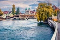 Picturesque morning view of Jesuitenkirche Church. Wonderful autumn cityscape of Lucerne. Stunning outdoor view of Switzerland, Eu Royalty Free Stock Photo