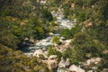 Picturesque mountain river in the Kings Canyon Preserve, California. Wild nature Royalty Free Stock Photo