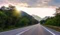 Picturesque mountain road in the Alps, Austria Royalty Free Stock Photo